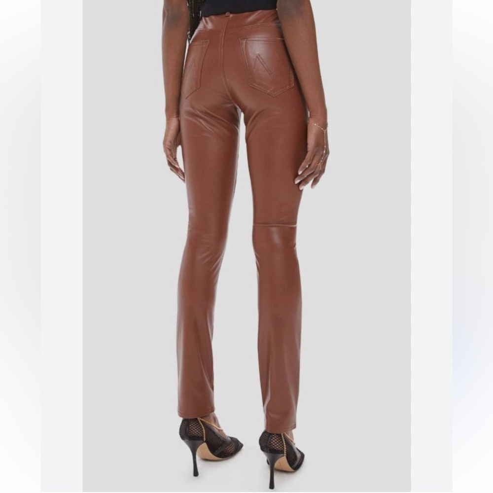 MOTHER Faux Leather Straight Leg Pant Size 27